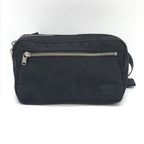 Porter Black Waist Pouch With Zippered Compartments