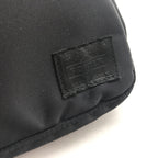 Porter Black Waist Pouch With Zippered Compartments