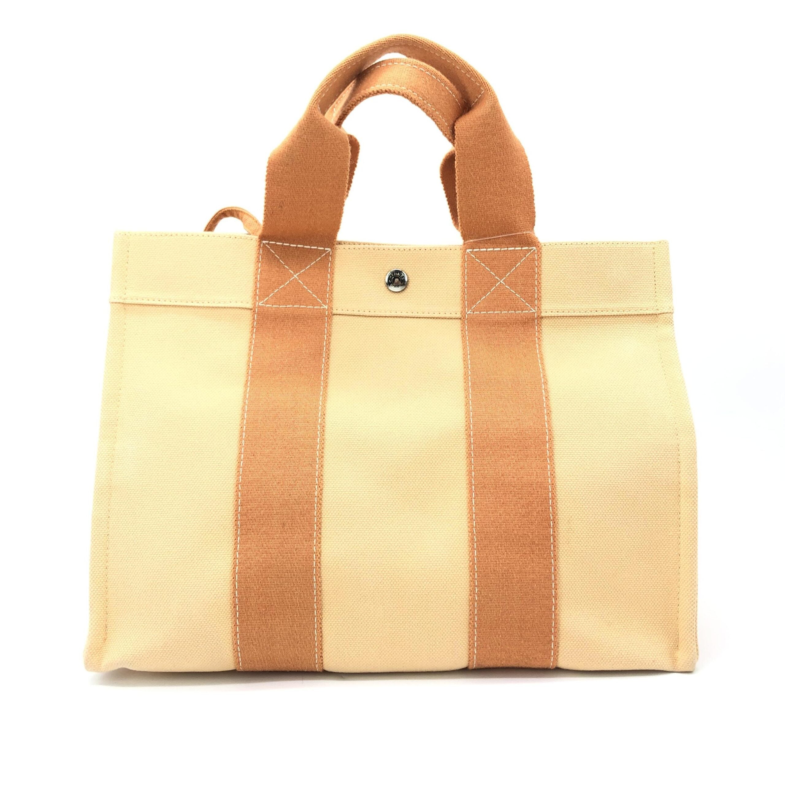 Hermès Canvas Tote Bag In Pastel Orange