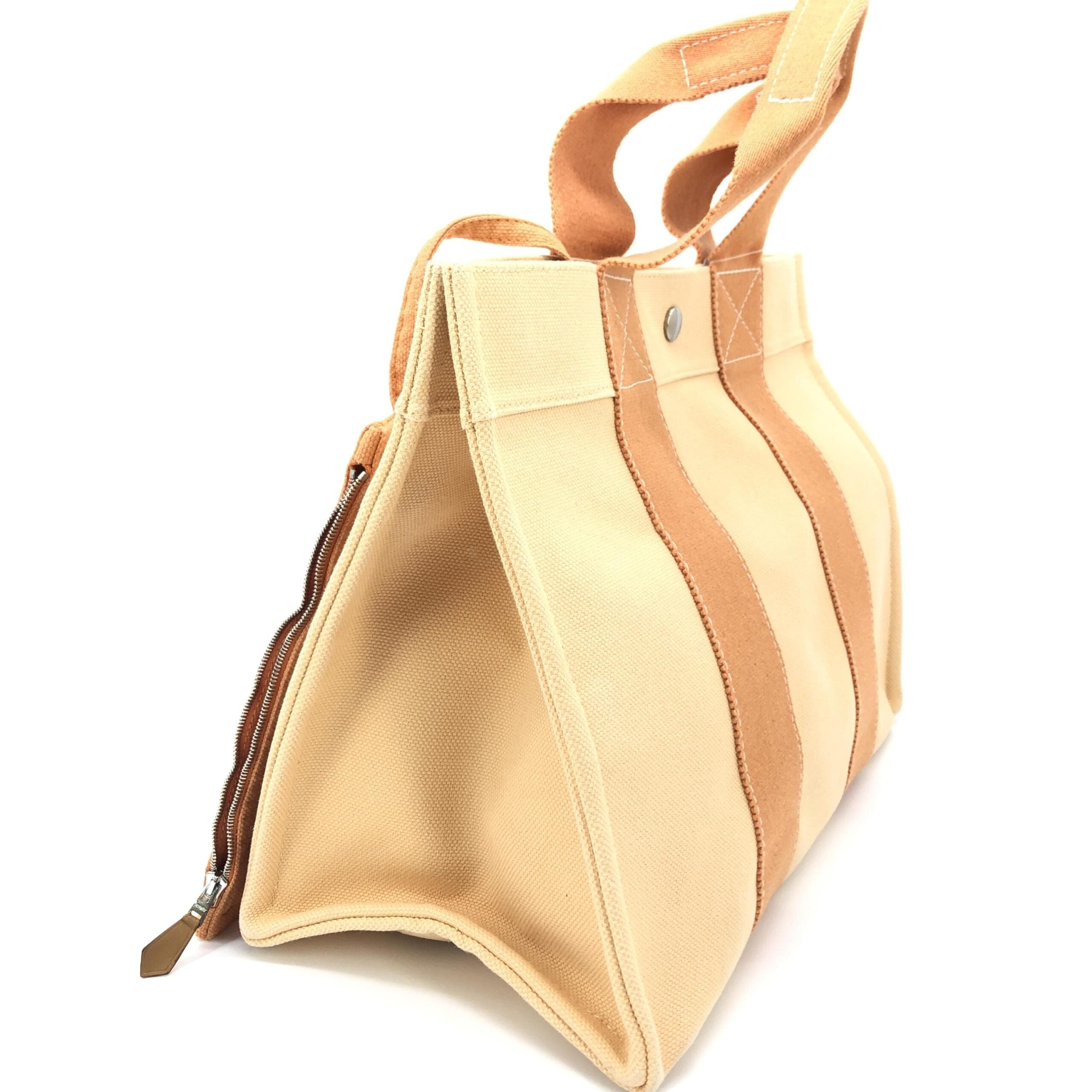 Hermès Canvas Tote Bag In Pastel Orange