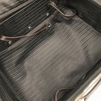 Prada Jacquard Canvas Leather Suitcase