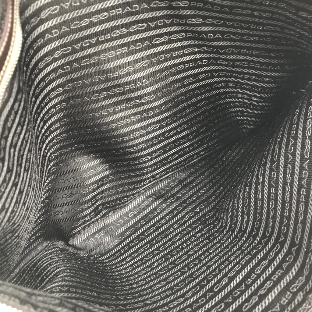 Prada Jacquard Canvas Leather Suitcase