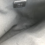 Fendi Moss Green Leather Clutch With Logo