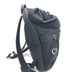Christian Dior Newave Drawstring Nylon Backpack In Black