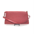 Louis Vuitton Red Leather Pochette Accessory Bag