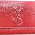 Saint Laurent Red Patent Leather Clutch Bag