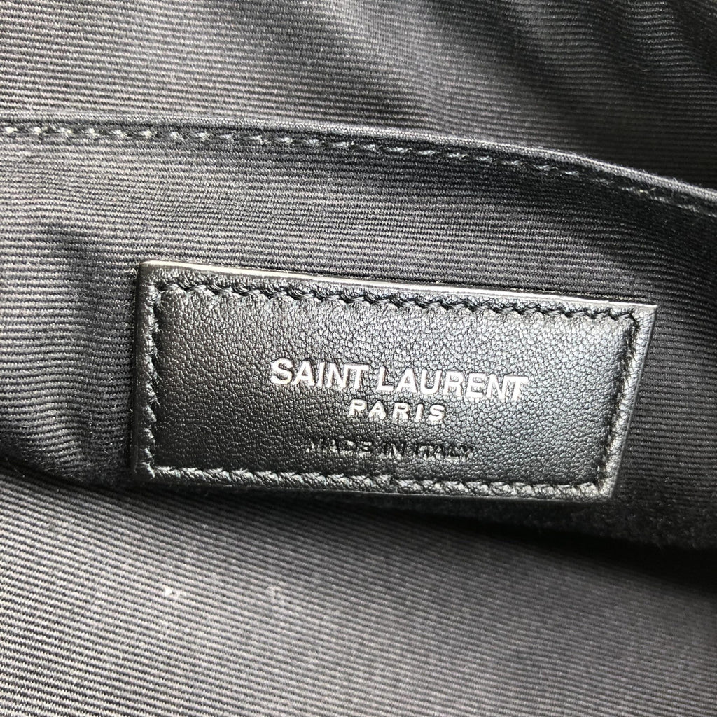 Saint Laurent Rive Gauche Zipped Pouch In Black