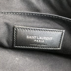Saint Laurent Rive Gauche Zipped Pouch In Black