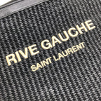 Saint Laurent Rive Gauche Zipped Pouch In Black