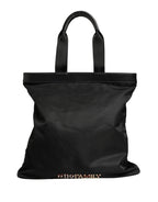 Dolce & Gabbana Black Leather #DGFamily Patch Shopping Tote Borse Bag