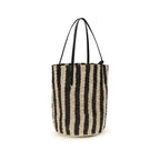 Valentino Garavani Black Raffia Backet Bag