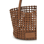 Staud Brown Calf Leather Bos Taurus Backet Bag