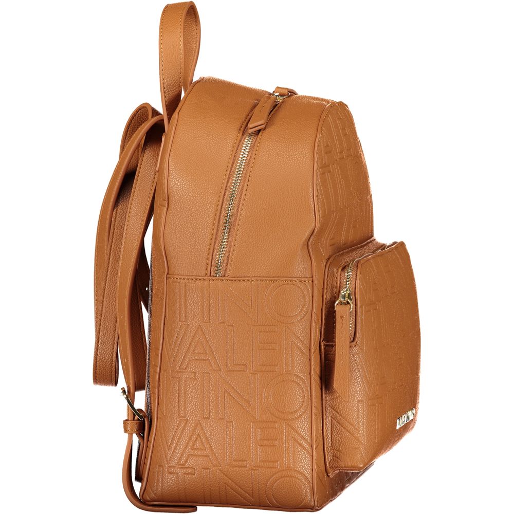 Mario Valentino Brown Polyurethane Women's Backpack