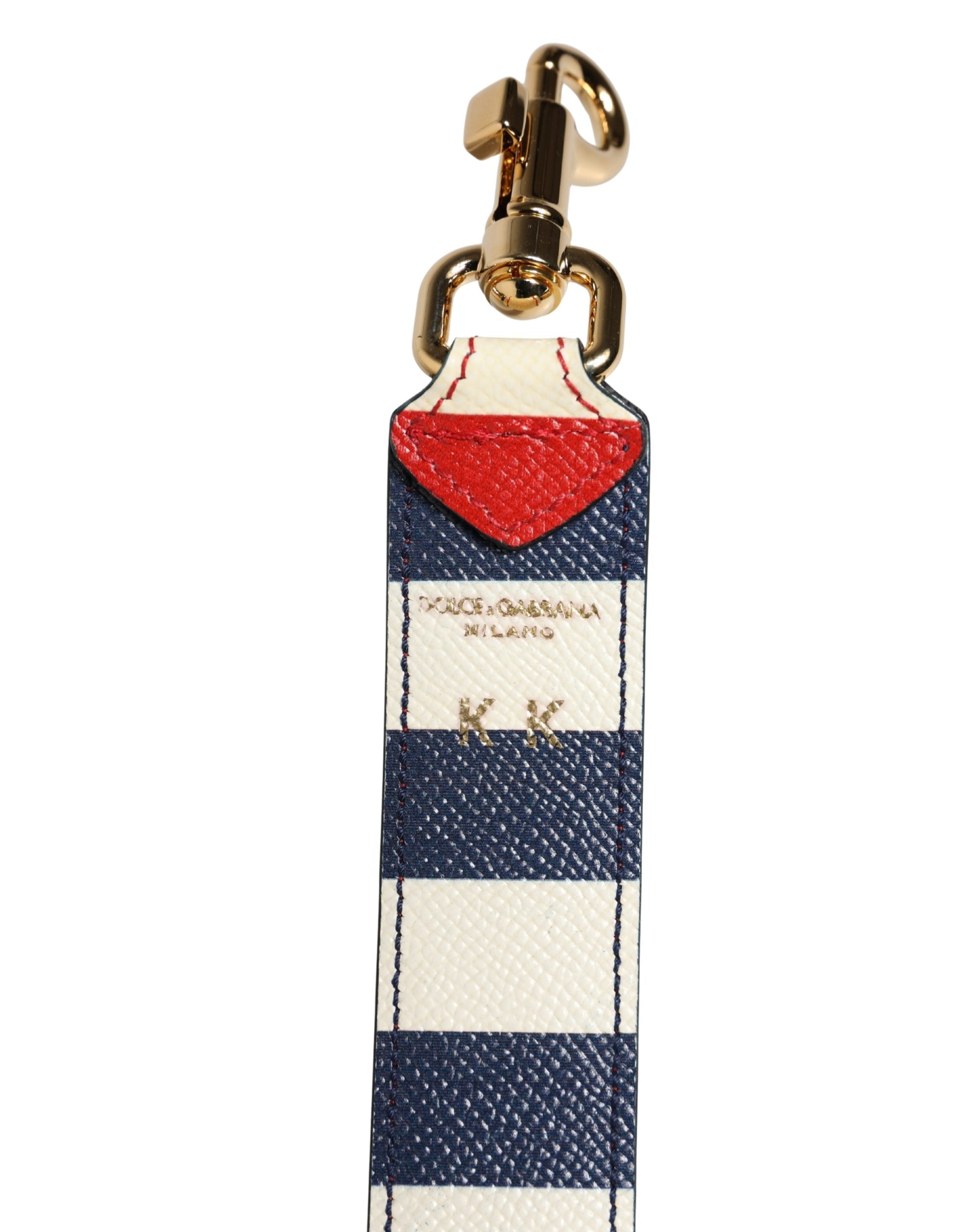 Dolce & Gabbana Multicolor Leather Striped Bag Accessory Shoulder Strap