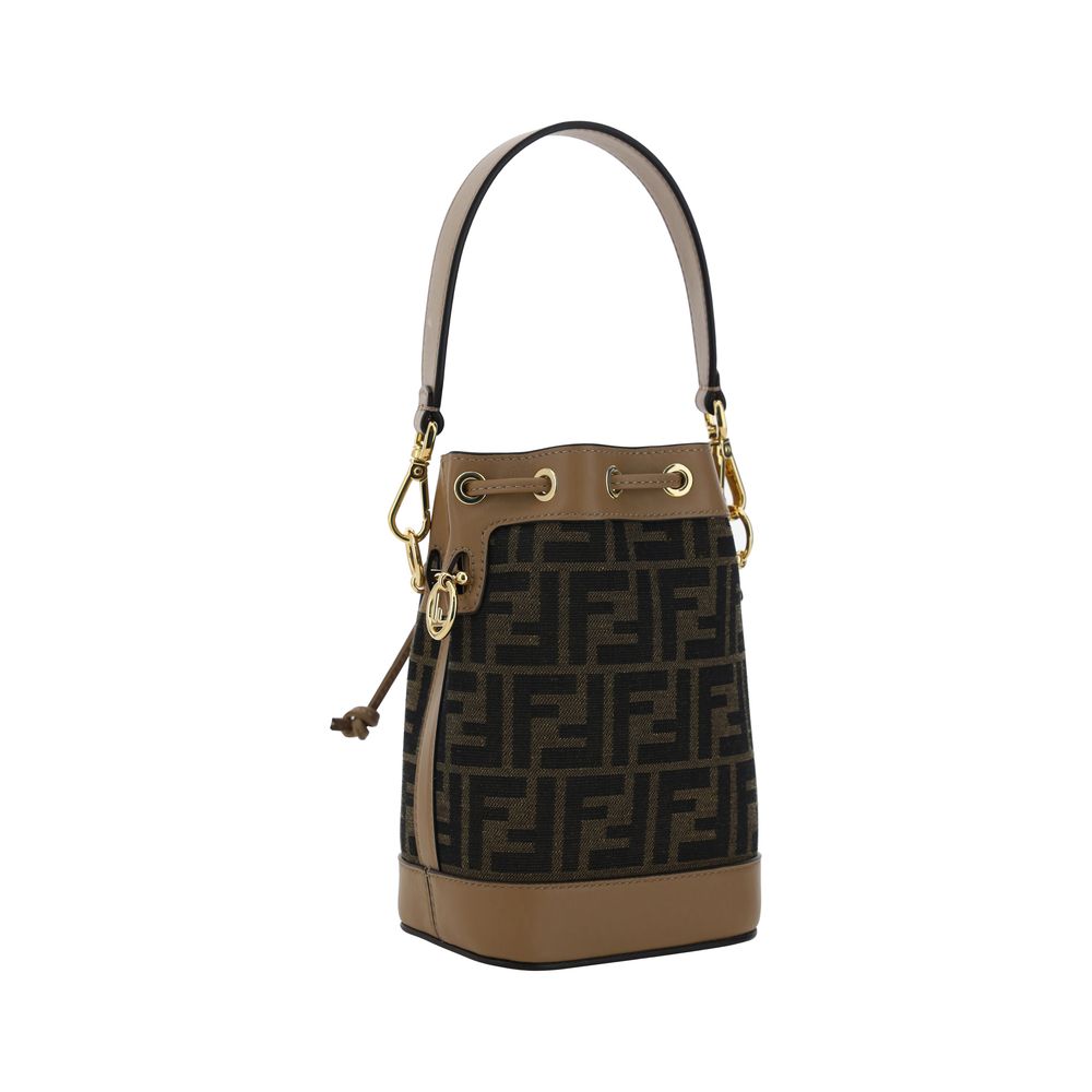 Fendi Brown Calf Leather Bos Taurus Backet Bag