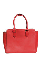 Prada Red Saffiano Lux and Soft Leather Small Tote