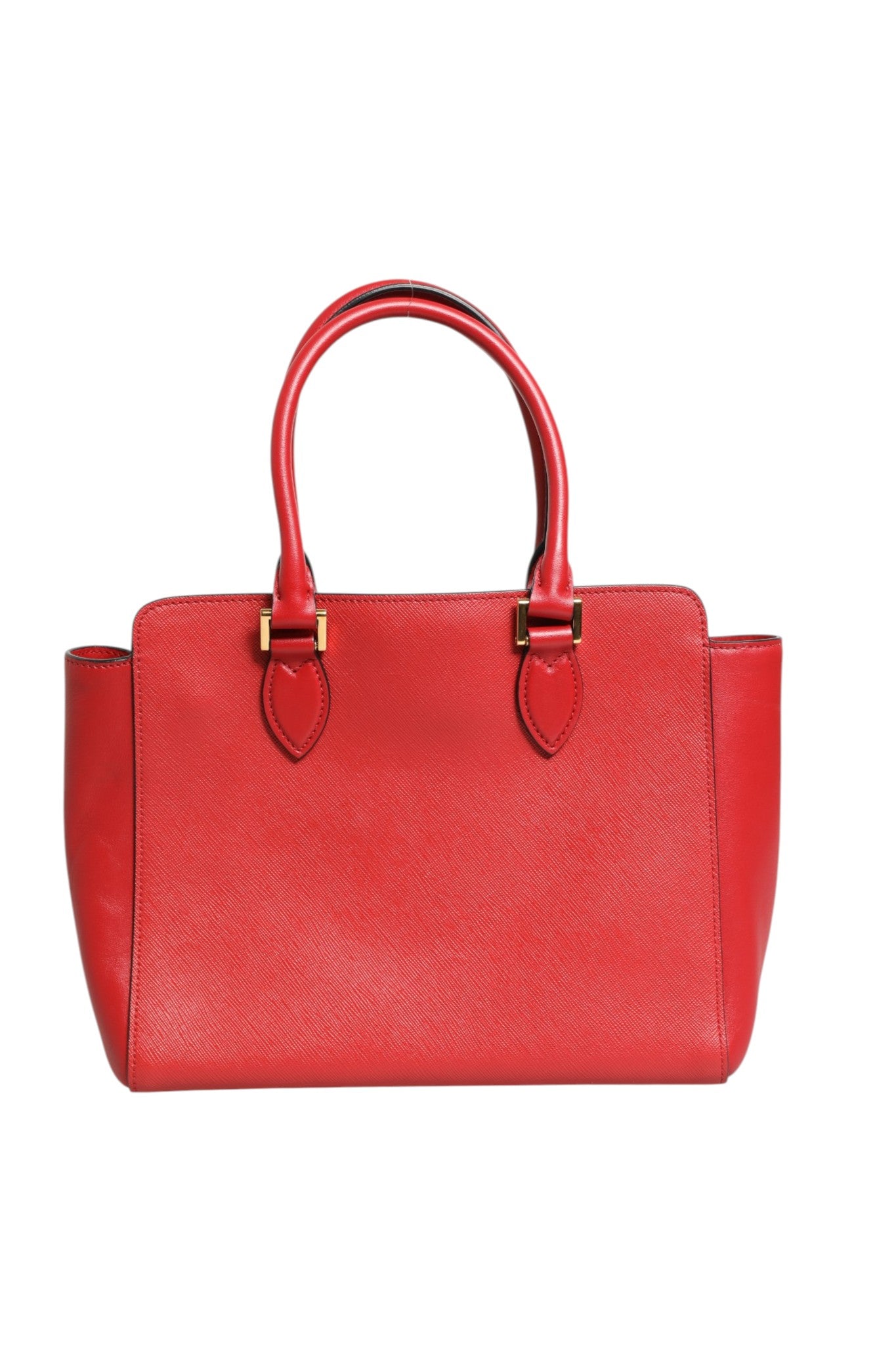 Prada Red Saffiano Lux and Soft Leather Small Tote