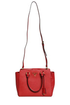 Prada Red Saffiano Lux and Soft Leather Small Tote