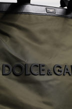 Dolce & Gabbana Military Green Nylon Shoulder Strap Tote Bag