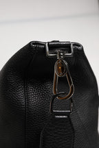 Dolce & Gabbana Black Calfskin Leather Hand Shoulder Duffle Bag
