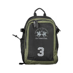 La Martina Black Polyester Men Backpack