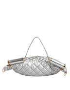 Dolce & Gabbana Silver Quilted Filled Crossbody Shoulder Bag SICILY Bag
