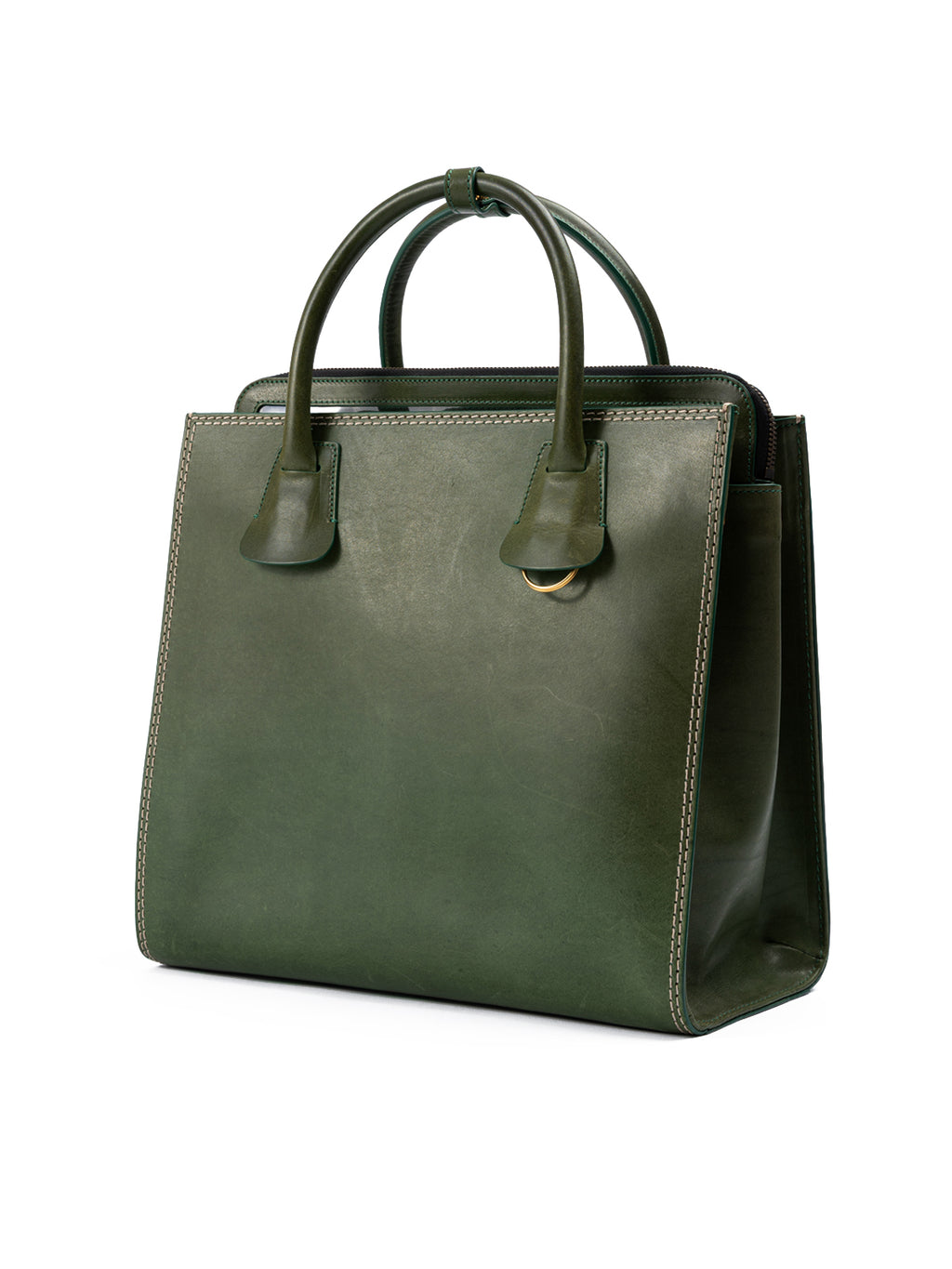 Dsquared² Green Leather Tote Bag