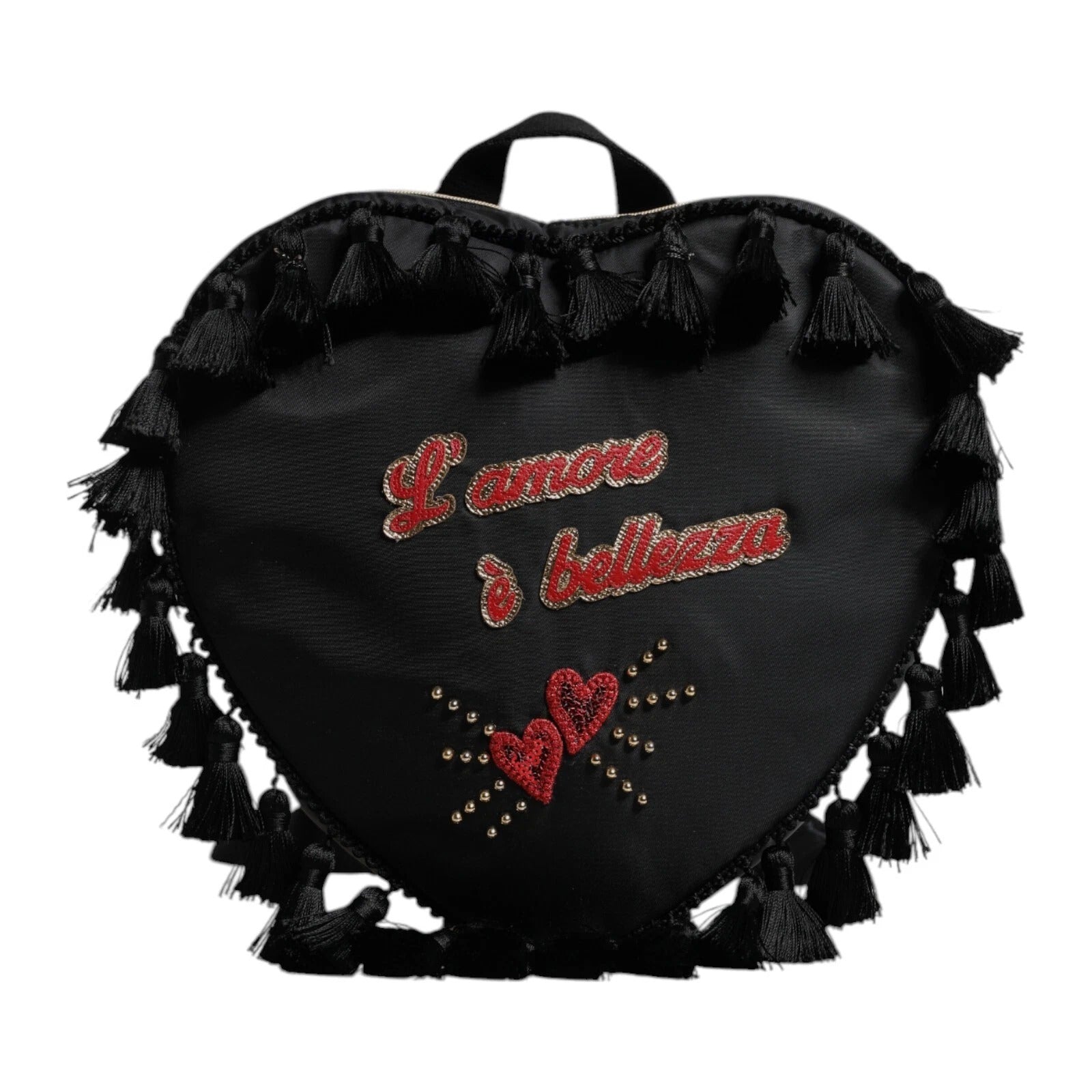 Dolce & Gabbana Kids “L’Amore” Heart Mini Backpack – Black