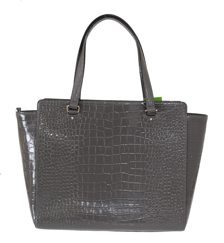 Kate Spade New York Elissa Bristol Drive Croc - Embossed Tote – Deep Graphite