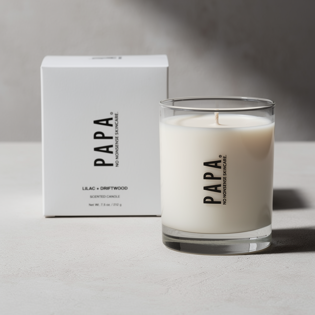 PAPA Scented Candle — Lilac + Driftwood